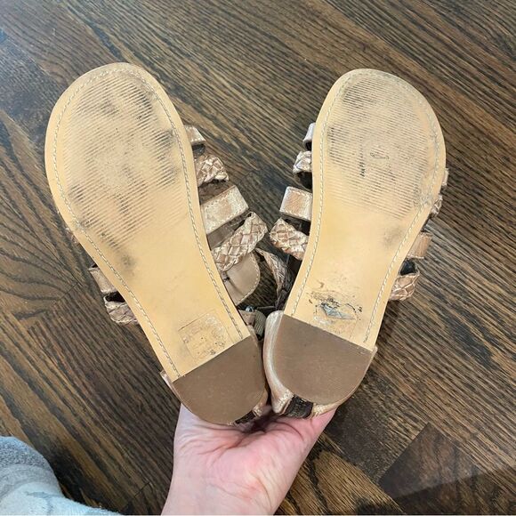 ROAN by Bed Stu Kaliope Leather Sandals Bone White Strappy Sandals - Picture 9 of 10